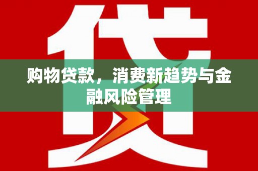 吴堡购物贷款，消费新趋势与金融风险管理