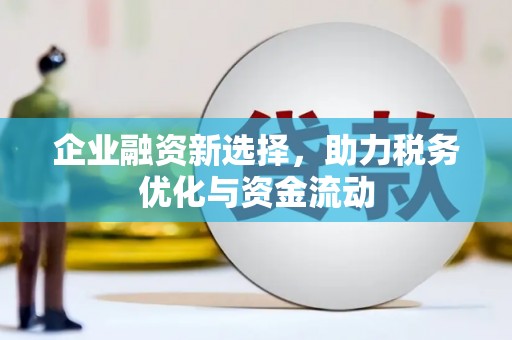 吴堡企业融资新选择，助力税务优化与资金流动