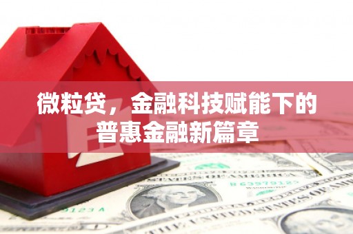 吴堡微粒贷，金融科技赋能下的普惠金融新篇章