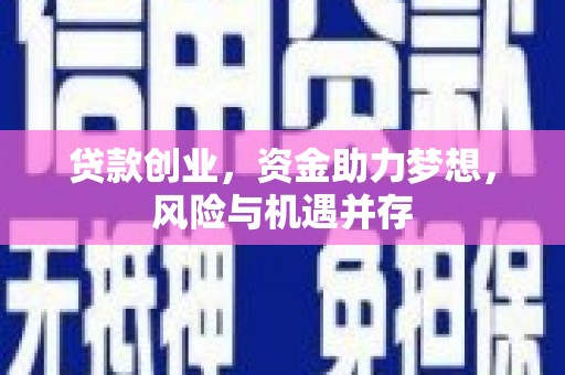 吴堡贷款创业，资金助力梦想，风险与机遇并存