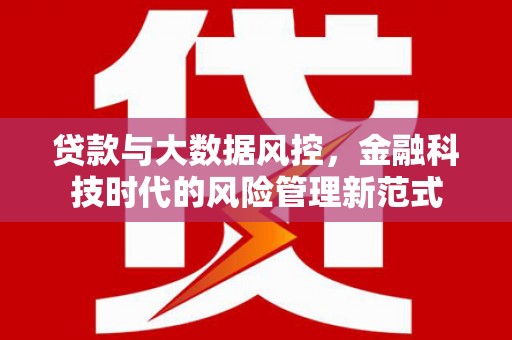 吴堡贷款与大数据风控，金融科技时代的风险管理新范式