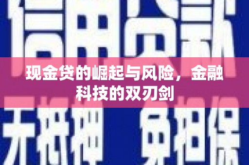 吴堡现金贷的崛起与风险，金融科技的双刃剑