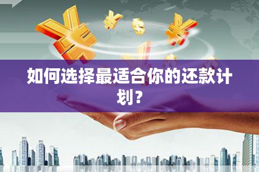 吴堡如何选择最适合你的还款计划？
