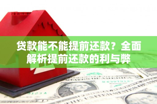 吴堡贷款能不能提前还款？全面解析提前还款的利与弊
